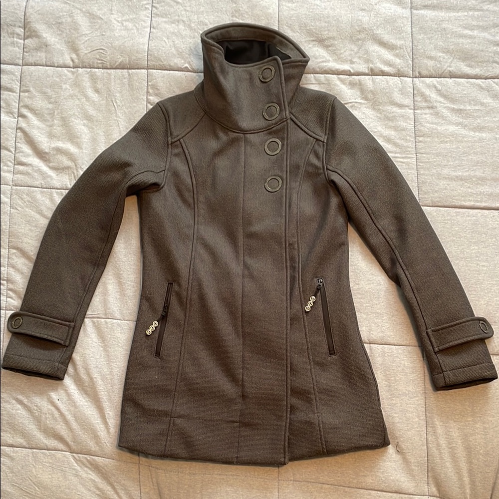 lululemon athletica grey Audrey Pea Coat Sz 4